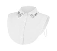 Générique Col amovible à strass à carreaux (A, One Size)