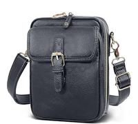 Générique Collaboraten1 Crossbody Leather Bag - Vintage Cross Body Shoulder Purse with built in wallet, for Women Men (Gray)