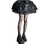 Générique Collant Femme Grande Taille Bas Sexy #11,Collants transparents à motif de notes de musique pour collants noirs opaques élégants au design unique (Black,One Size)