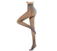 Générique Collant Polaire Femme Effet Translucide Hiver Leggings Épais et Chauds Chaleureux Collant Doublé Polaire Opaques Slim Extensible Sexy Pantalons D'hiver Plein Air Taille Haute Tights