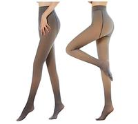 Générique Collant Polaire Femme Effet Translucide Hiver Leggings Épais et Chauds Chaleureux Collant Doublé Polaire Opaques Slim Extensible Sexy Pantalons D'hiver Plein Air Taille Haute Tights
