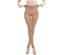 Générique Collant Polaire Femme Effet Transparent Collants Opaques Lisses Pantalon Collant À Pieds Microfibre Souple Contour Vintage Collants