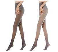 Générique Collant Polaire Femme Effet Transparent Hiver Leggings épais et Chauds Noir Collant Doublé Polaire Pour Femme Extensible Pantalons Taille Haute Sexy