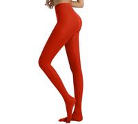 Générique Collants Opaques Couleurs Leggings semi-opaques pour filles, collants avec pieds Chaussettes De Ski Junior (Red, S)