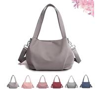 Générique Collectale - Body Light and Versatile Casual Bag, Nylon Waterproof Shoulder Crossbody Bag with Multi-Pockets, for Women Daily (Light-Brown)