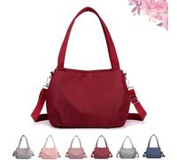 Générique Collectale - Body Light and Versatile Casual Bag, Nylon Waterproof Shoulder Crossbody Bag with Multi-Pockets, for Women Daily (Red)