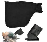 Générique Collecteur De Poussière pour Scie À Onglet - Sac Connecteur Anti-Poussière,Collecteur Noir Accessoire Réglable pour Machine À Découper, Ponçeuse, Polisseuse Et Travail du Bois