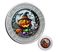 Générique Collectible Halloween Coin, Trick Or Treat Souvenir, 1.57x0.12in Limited Edition Coin, Fun Party Favor, Keepsake Toy for Kids, Adults, Men, Women, Home Decor, Collector’s Item, Boys, Girls
