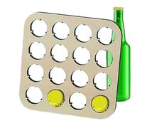 Générique Collection de Capsules de Bière | Support Carré pour Capsules de Bière - Décoration de Rangement 16 Emplacements pour Collectionneurs Bureau Salon Espace Masculin ou Féminin