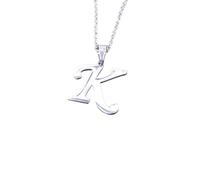Générique Collier 26 lettres collier initiales pour femmes Pendentif grand alphabet au cou Collier Cadenas Hombre