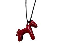 Générique Collier à breloques cheval avec revêtement artistique, avec un savoir-faire complexe, cordon de longueur réglable pour un quotidien, chaîne à pendentif cheval tendance