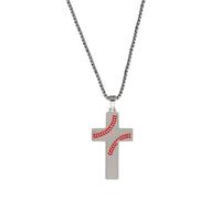 Générique Collier à breloques de sport tendance, chaîne de cou en acier inoxydable pour athlètes et amoureux de la mode, accessoire tendance