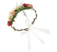 Générique Collier à Fleurs Ruban Ajustable Portable pour Chien et Chat en Tissu Délicat Accessoire Élégant pour Mariage et Occasions Spéciales