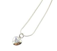 Générique Collier à serpent scintillant avec cœur poli, base en cuivre, coffret pour moment spécial, chaîne élégante en os de serpent