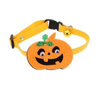 Générique Collier Ajustable Chien Citrouille Orange en Dentelle pour Halloween Confortable et Balades en Extérieur