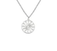 Générique Collier, assiettes rondes à motif spirale creuse de soleil, cadeau commémoratif polyvalent de totem mystérieux pour le couple quotidien, unisexe style femme