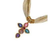 Générique Collier avec pendentif crucifix en métal avec, bijoux élégants pour clavicule pour occasions spéciales, collier pour inspiré de la foi