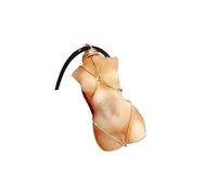 Générique Collier Avec Pendentif en Cristal Naturel, Breloque Fantaisie en Fil Doré Avec Chaîne Réglable en Pu, Ras Du Cou en Pierres Précieuses Polies pour Femmes Et Hommes, Calcite Orange