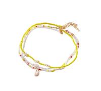 Générique Collier bohème tortues de mer coquillage étoiles de mer perle chaîne de clavicule bijoux multicouches pour vacances à la plage collier de plage léger et réglable pour femmes