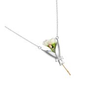Générique Collier Bouquet de Fleurs | Bijou Bouquet Romantique et Tendance,Collier Floral Mignon en Cuivre,pour Épouse Ado Mari Fille Grand-Mère Saint-Valentin Anniversaire Fête des Mères