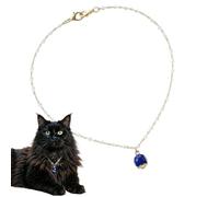 Générique Collier Chat Bijou - Breloque Bleue Tendance Ajustable,Collier Chien en - Adapté Aux Costumes Tenues Mariage Animaux Anniversaire Fête Cérémonie Et Petits Chiens Et Chiot