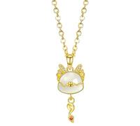 Générique Collier Coeur Célébrez l'année du avec style avec ce collier polyvalent du zodiaque chinois A Of Et Cadeau D'Anniversaire Femme (Gold, One Size)