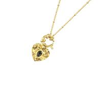 Générique Collier coeur en métal de styles français, collier cœur à la mode avec chaîne dorée, chaîne de cou Unique pour un joli pendentif Portable