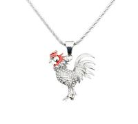Générique Collier collier pendentif Gallic Rooster doré pour hommes/femmes Bijoux français glacés