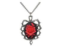 Générique Collier Couple Pendentif Collier en acier avec couronne en argent Rose, cœur battant, Zircon, amour éternel, à battements de cœur, 520 (Silver, One Size)