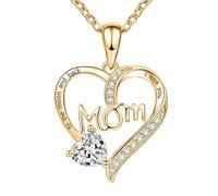 Générique Collier Couple Pendentif Exprimez votre amour avec notre collier exclusif avec pendentif cœur pour maman: un cadeau attentionné pour la fête des mères. (White, One Size)