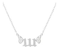 Générique Collier Couple Saint Valentin Collier pendentif numéro ange lumineux en acier inoxydable pour femme 000 999 (B, One Size)