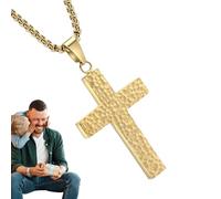 Générique Collier Croix Homme, Collier à Pendentif, Pendentif Bijou Charme en Impression 3D avec Compartiment Secret pour Hommes Femmes Événements Religieux Baptême