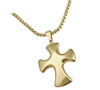 Générique Collier croix plaqué or à la mode pour un usage quotidien | Accessoire de chaîne de clavicule élégant doté d ' un pendentif de 2, 8 cm, parfait pour un usage quotidien
