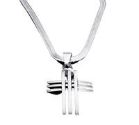 Générique Collier croix stéréo Trinity Hip Hop Chic Hommes collier collier en forme de clavicule serpent cadeau N8408S