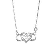 Générique Collier Cœur Infini,Bijou de cou réglable,Collier Amour Sans Fin - pour Épouse Maman Saint-Valentin Enterrement de Vie de Jeune Fille Mariage Tenue Quotidienne Soirées Événements
