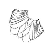 Générique Collier d ' épaule à glands de chaîne de corps pour hommes à la mode accessoire de fête de personnalité de mode pour les clubs et les festivals de musique Collier d ' épaule en métal
