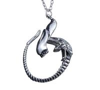 Générique Collier d’extraterrestres de film vintage Predator AVP Alien Queen pendentif Collier gothique d’horreur pour hommes Bijoux de mode pour femmes