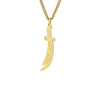 Générique Collier d’homme, collier d’épée de l’imam Ali Zulfiqar, pendentif calligraphié islamique, musulman arabe, bijoux religieux