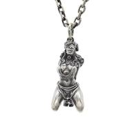 Générique Collier d’hommes, pendentif de captivité de la déesse en captivité plaqué argent, collier de fille démon, cadeau de cosplay pour hommes et femmes, bijoux de type de couple
