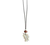 Générique Collier d ' inspiration vintage avec cordon réglable | Construction à un seul brin, accents centraux en perles, détails décoratifs du décolleté avec placement flexible du