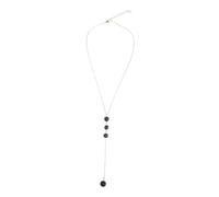 Générique Collier d'Aromathérapie en Pierre Volcanique Naturel Pendentif Artisanal Délicat en Pierre de Lave Ronde Couleur Or Bijou Élégant pour Usage Quotidien et Présent Femme