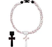 Générique Collier de baseball Tornade à triple corde, collier croix baseball pour garçons, collier en corde tressée pour les fans de sport, idée cadeau pour une fête sur le thème du b/aseball (B)