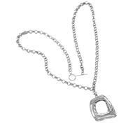Générique Collier de chaîne en alliage abstrait contemporain, styles audacieux, bijoux à la mode, déclaration exagérée, chaîne de cou, collier surdimensionné