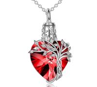 Générique Collier de crémation d ' arbre enchevêtré pour cendres d ' animaux ou restes humains, conception en forme de cœur, bijoux commémoratifs en acier inoxydable, bijoux funéraires