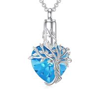Générique Collier de crémation d ' arbre enchevêtré pour cendres d ' animaux ou restes humains, conception en forme de cœur, bijoux commémoratifs en acier inoxydable, bijoux funéraires