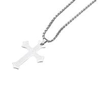 Générique Collier de croix religieuses élégant avec artisanat d ' écriture espagnole en matériaux en alliage pour des déclarations de mode uniques pendentif de foi chrétienne