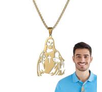 Générique Collier de Jésus en acier inoxydable, collier de Jésus catholique - Christian Colliers en acier inoxydable Décor | Outil de décoration en pour un usage quotidien, des fiançaille