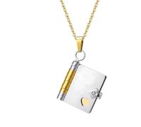 Générique Collier de livre personnalisé pour la fille - Mon incroyable collier de livre de fille, bijoux multi-couche ouvrables porte l'amour éternel, cadeau pour les filles (C)