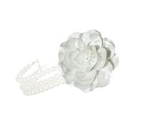 Générique Collier de perles à breloque florale de pour femmes, chaîne de clavicule réglable, confortable à porter quotidien, bijoux de cou de fête, pendentif de perles de