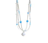Générique Collier de perles de coquillage moderne avec fermoir réglable, collier confortable pour femmes qui travaillent, adapté travail, voyages, femmes qui travaillent confortablement